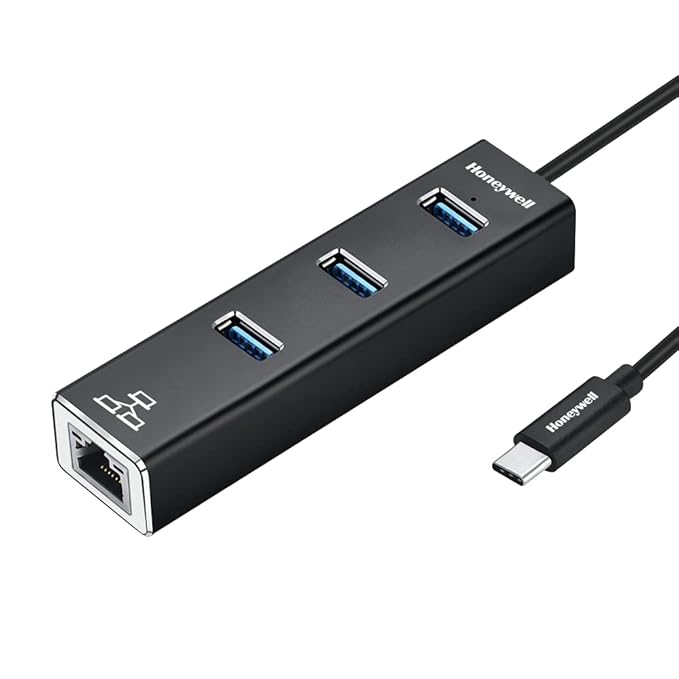 Honeywell 4-in-1 Type C 3.1 to USB 3.0 with RJ45 Gigabit Ethernet Adapter