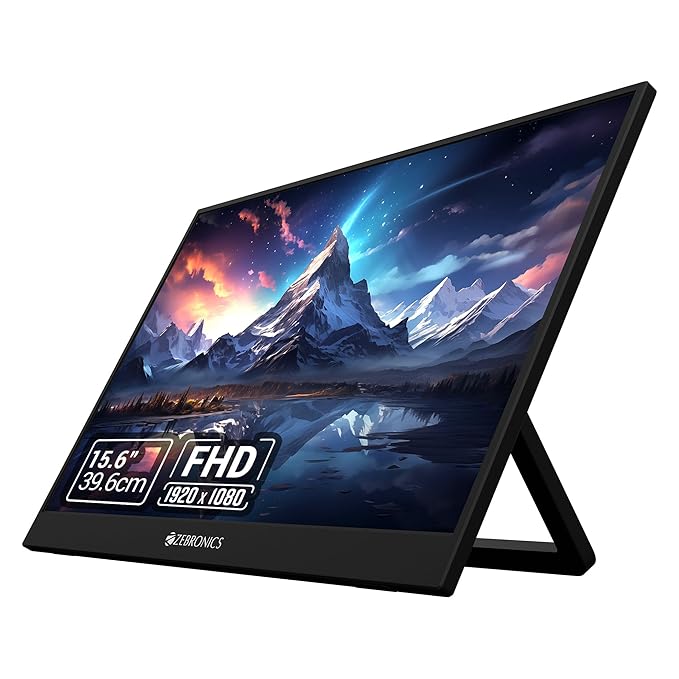ZEBRONICS Pixigo A16, 15.6 inch Portable Monitor